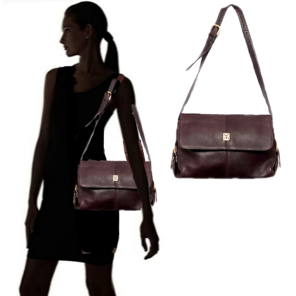 Etienne Aigner Bags Etienne Aigner Vtg Oxblood Leather Flap Front